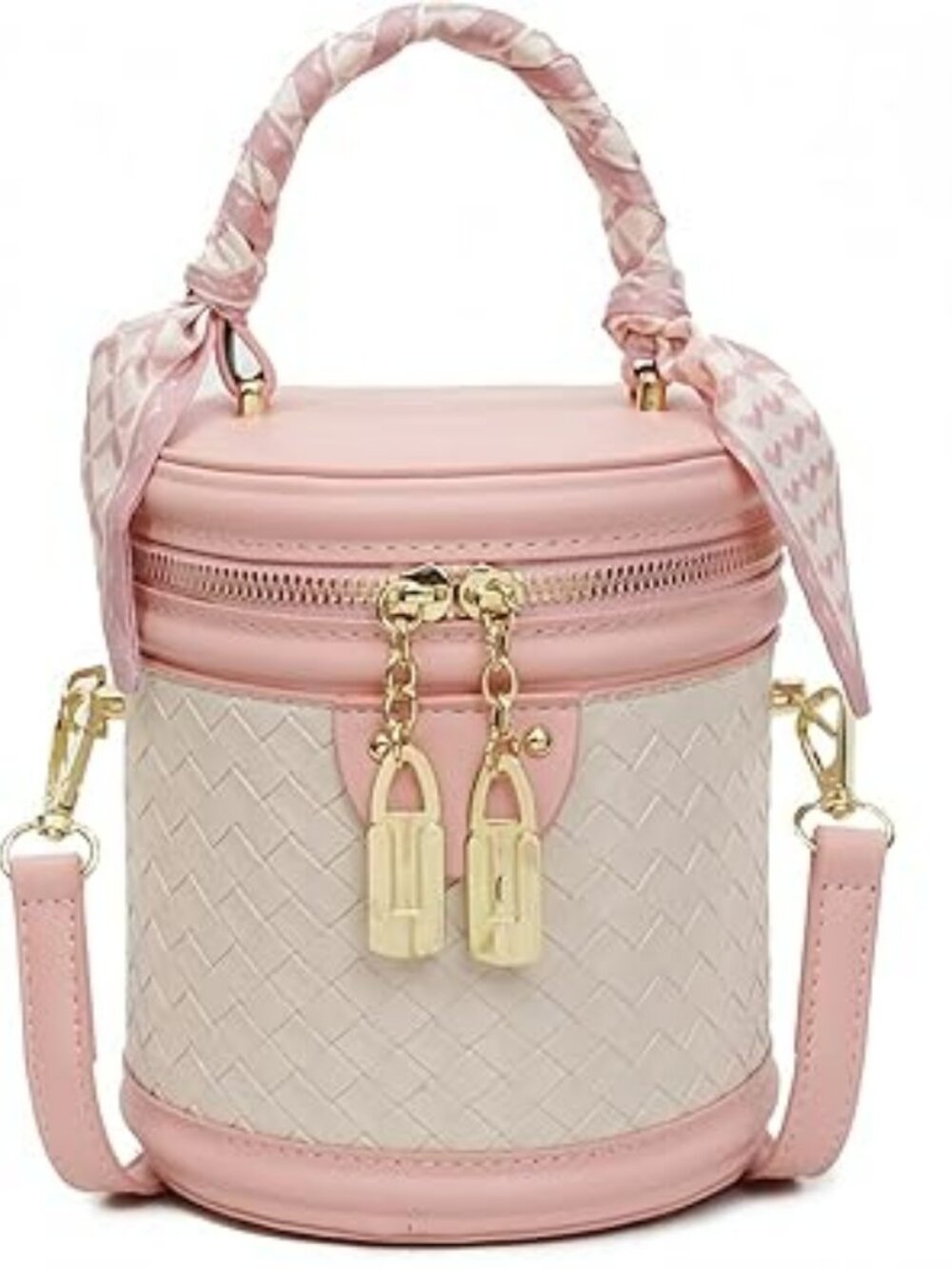 Pink Mini Bucket Crossbody Bag Carry it 3 Ways New for Summer